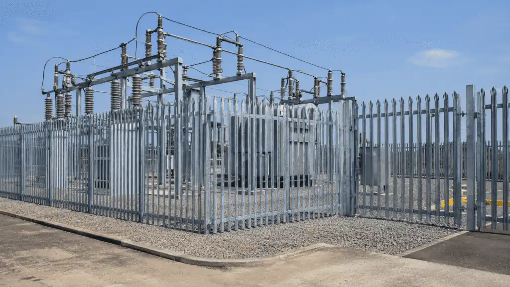 galvanised palisade fencing for industrial perimeter security
