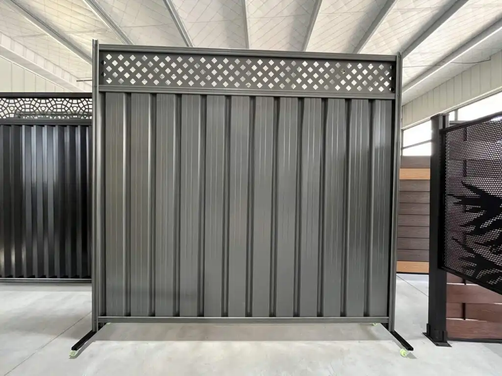 1.8m Colorbond-style fence with decorative topper for extra privacy
