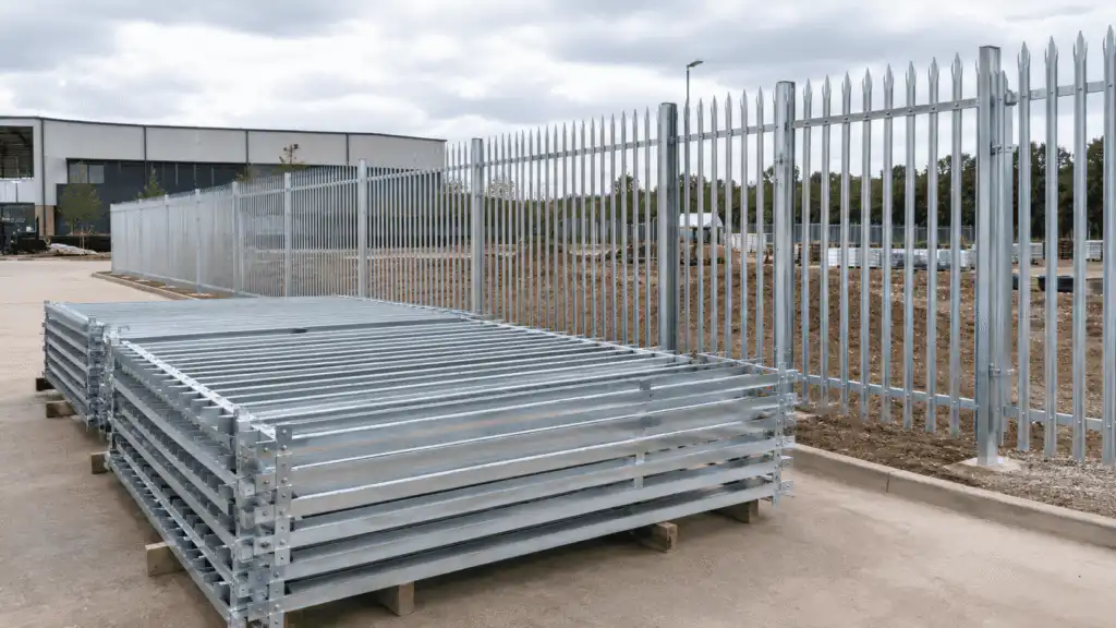 commercial fence panels with steel palisade fencing system