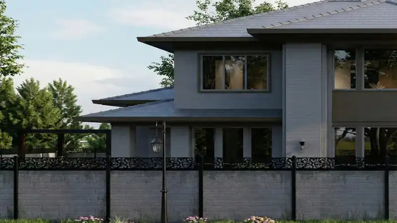 WPC modular privacy fence for residential boundary and garden projects