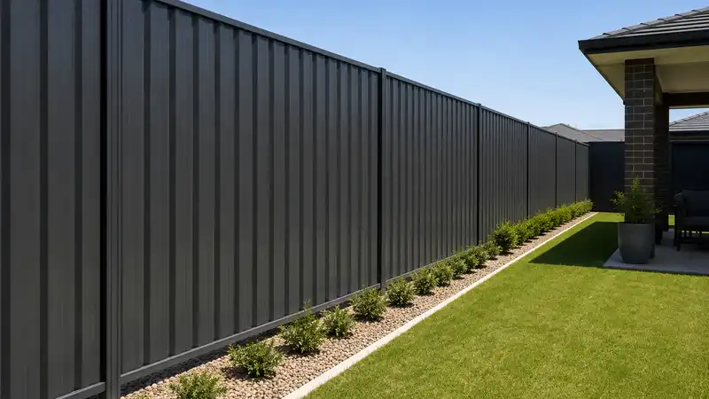 Colorbond steel modular fence panels for privacy and low maintenance boundary projects