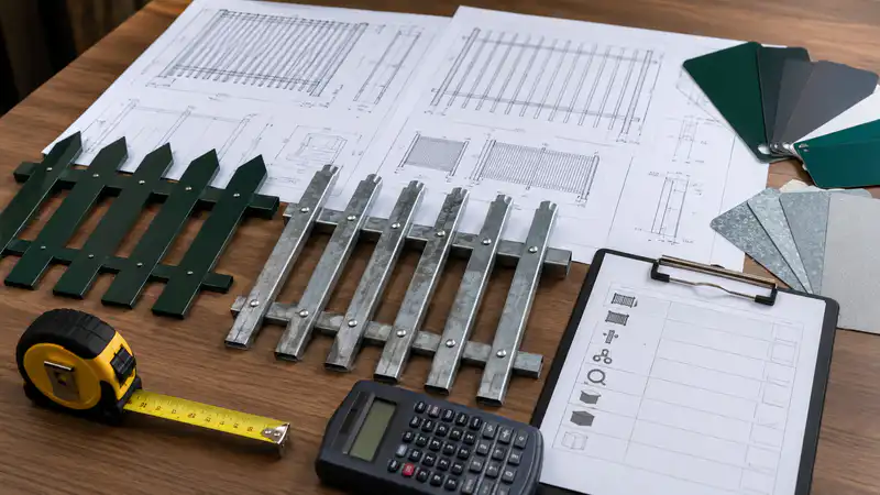 Project quotation planning for palisade fence panels and garrison fence panels