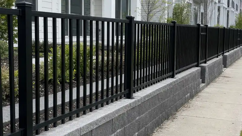black wrought iron fences used for premium entrances and high security boundary projects