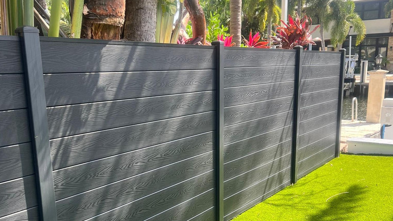 composite material fence for commerical projects with aesthetic and durable values