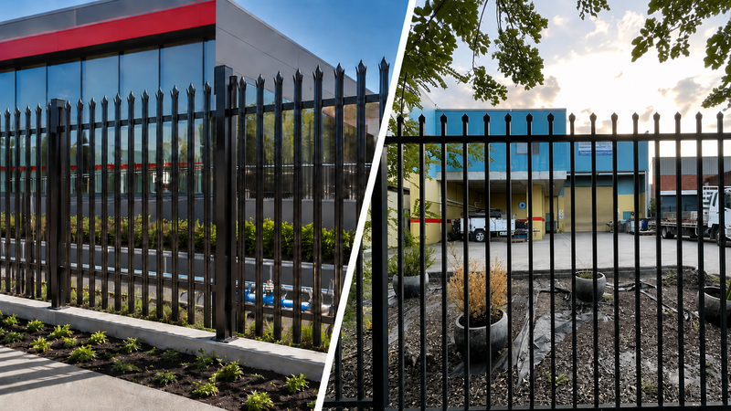 Palisade fence and garrison fence used for commercial and industrial security projects