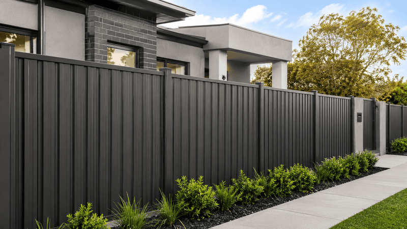 modern Colorbond-style steel fence designs for contemporary properties