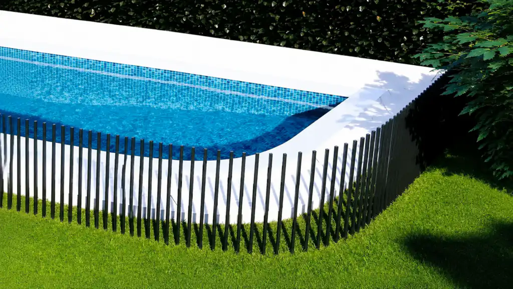 modern aluminium batten fences for swimming pools