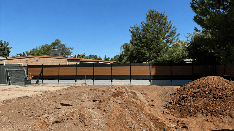 composite wood fence for commercial projects with low maintenance and modern design
