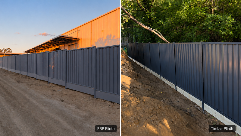 colorbond fence plinth for residential and commercial projects