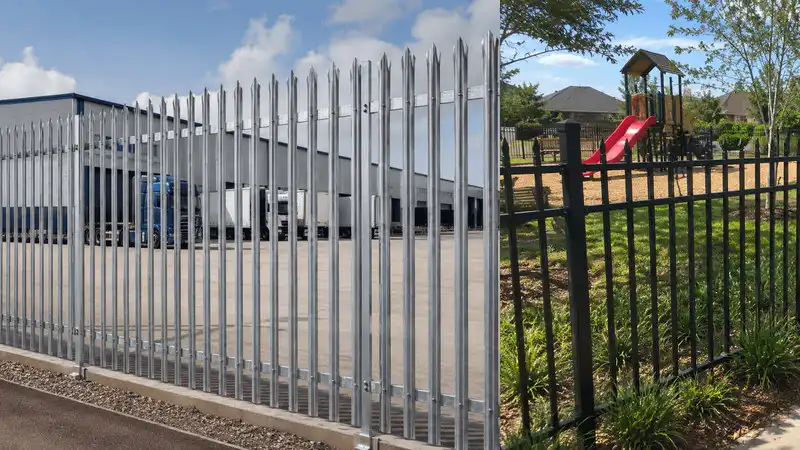 Palisade fence and garrison fence applications for commercial industrial and public security projects