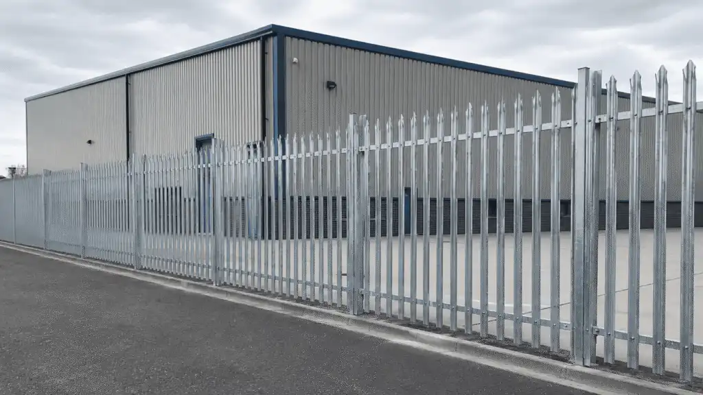 steel palisade fencing panels for commercial security fencing project