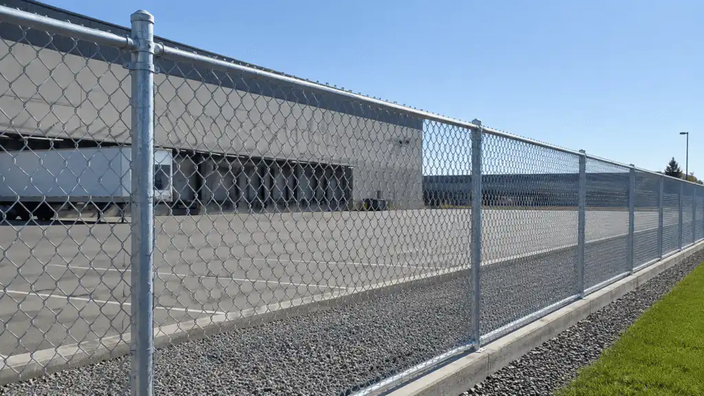 chain link fence for logistics yard perimeter security fence project