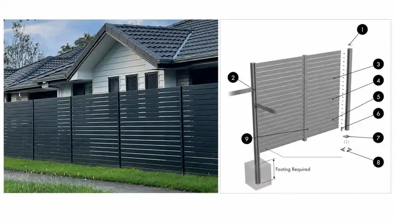 Aluminum modular fence for commercial and coastal fencing projects