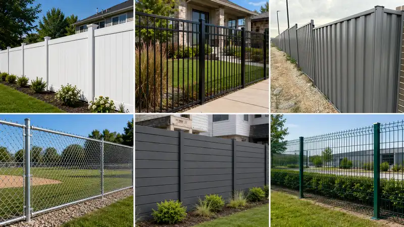 Comparison of six low maintenance fencing materials for residential, commercial, and security projects