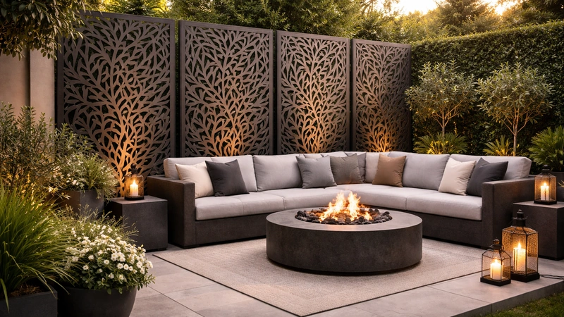 Custom laser cut panels for UK garden privacy screens and decorative panels