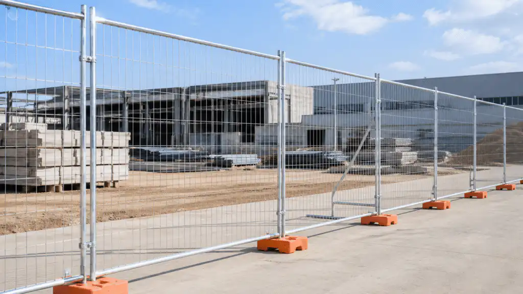 temporary mesh fence for construction site security fencing