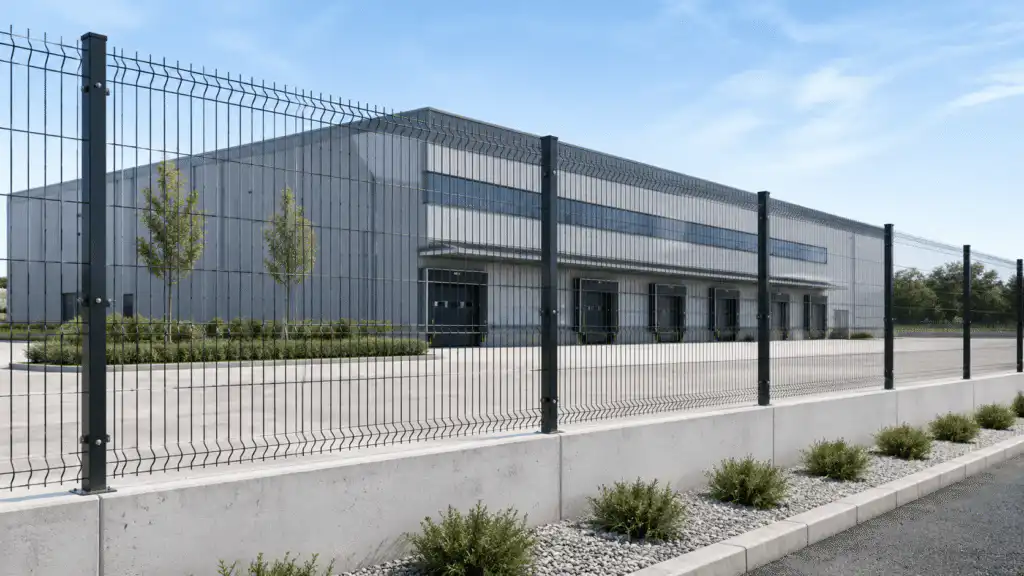 welded wire mesh security fence for school and public facility boundary